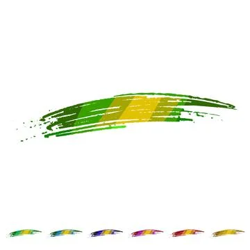 Golden paint stroke texture abstract creative design Stock Illustration