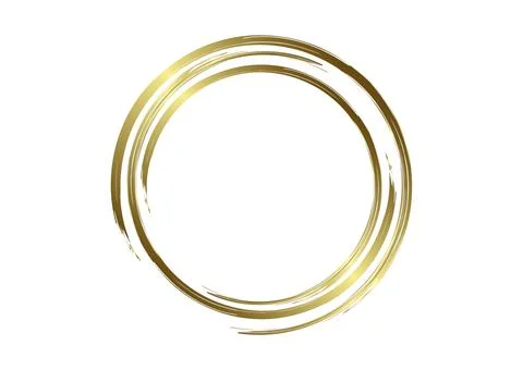Golden Painted Circle Design Stock Illustration