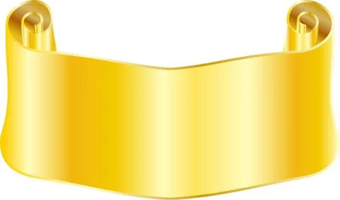 Golden Paper Title scroll Stock Illustration
