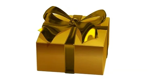 Golden parcel Stock Footage 77067502