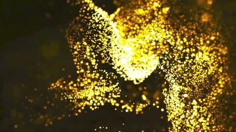 Golden particle 73 Stock Footage 220319877
