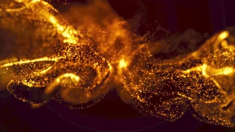 Golden particle 74 Video stock 220319878
