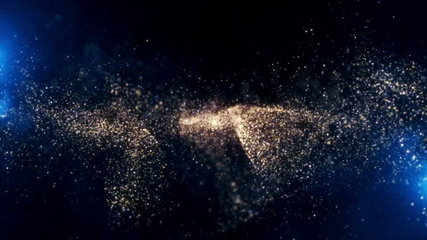 Golden Particle Background Stock-Footage 153417750