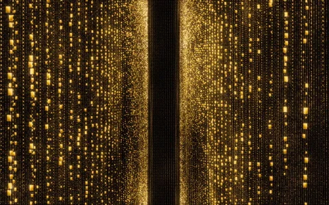 Golden Particle background loop Stock Footage 247267088