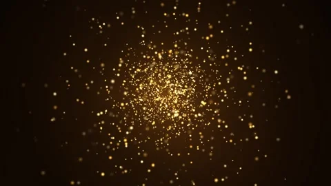 Golden Particle Burst on Dark Background Seamless Loop Stock Footage 340515286
