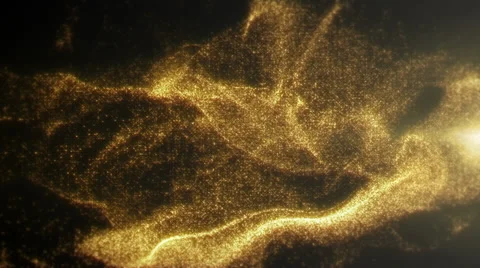 Golden Particle Dance Loop 库存影片 38503843