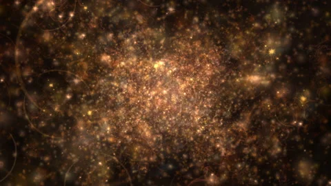 Golden Particle Explosion Abstract Background With Sparkling Glitter Bokeh Light Stock Footage 334178266