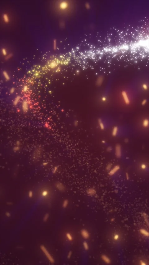 Golden particle explosion flowing through dark space, creating a dynamic ab.. Stock Footage 323870654
