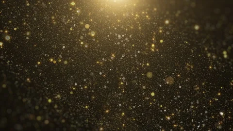 Golden particle flickering dynamic fly through 4K motion loop Stock Footage 258093406