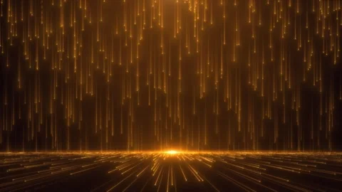 Golden particle light flowing background Stock Footage 319413302