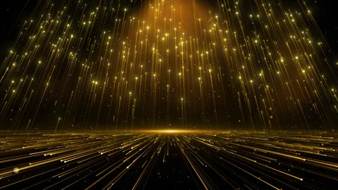 Golden particle light stage background Stock Footage 311990824
