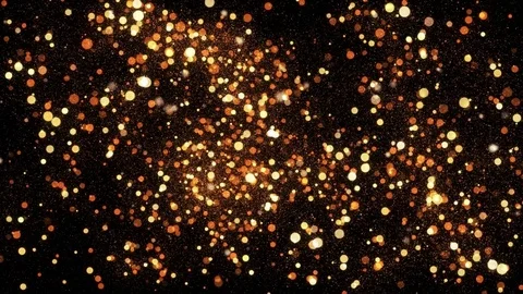 Golden particle lights moving 스톡 동영상 70656393