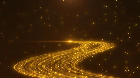 Golden particle river shuttle background(After Effects production) Stock Footage 311059405