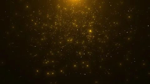 Golden particle space background shimmering dots, warm glow, soft cosmic depth f Stock Footage 340417177