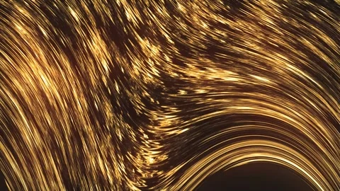 Golden Particle Stream Falling into Black Hole. Seamless Loop Sci-Fi Animati Vídeos de archivo 310552457