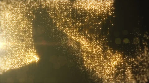 Golden Particle Stream Loop 库存影片 38398633