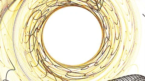 Golden particle vortex abstract bright energy background Stock Illustration