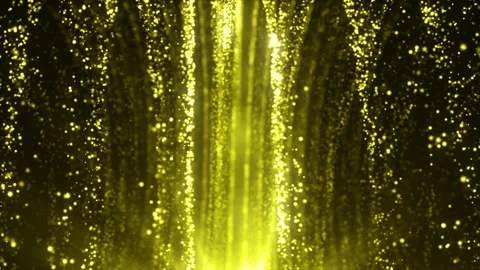 Golden particle waterfall falling down slow motion background loop animation Stock Footage 327593185