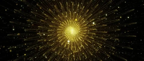 Golden Particle Wave Flow Stock Footage 321584134