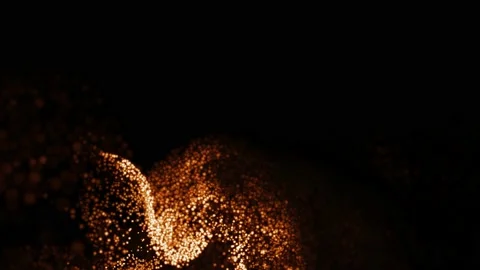 Golden Particles 5- Stock Footage 163896775