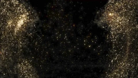 Golden particles 59 Stock Footage 232365974