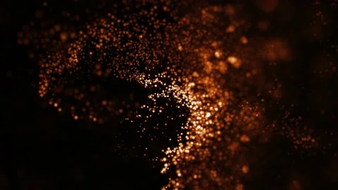Golden Particles 6 Stock Footage 163896740