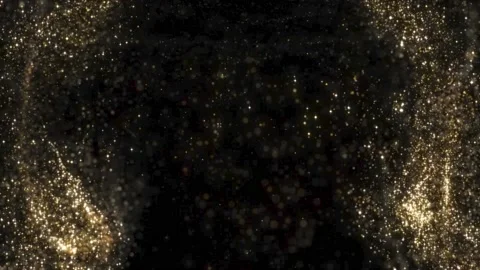 Golden particles 62 Stock Footage 232365999