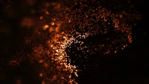 Golden Particles Abstract Background Video 4k Stock Footage 201221259