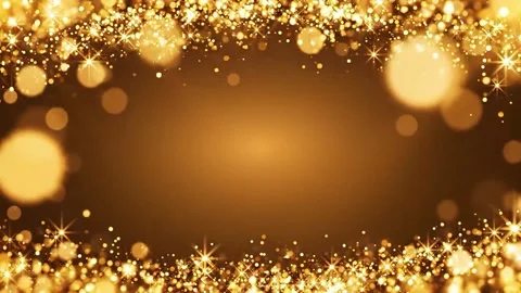 Golden Particles Background with Copy Space. Stock Footage 341268132