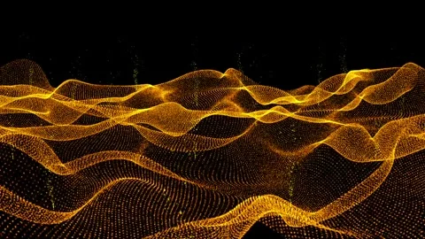 Golden Particles Background. Video stock 296743103