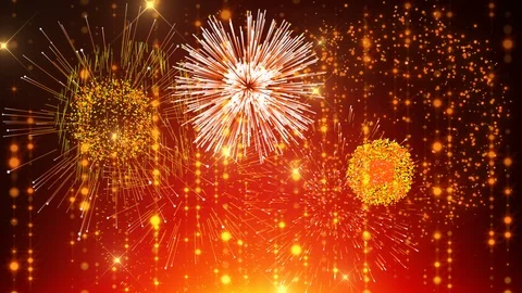 Golden particles background glowing Vidéo 121505314