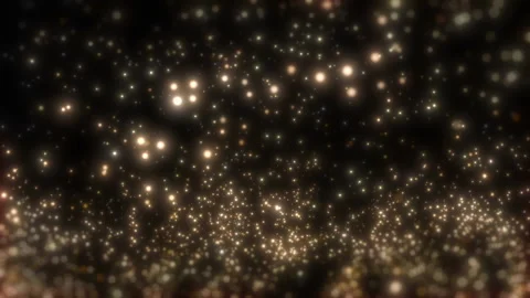 Golden Particles Bokeh Stock Footage 185841519