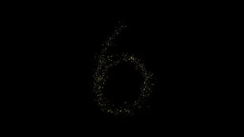 Golden Particles Countdown Stock Footage 259128410