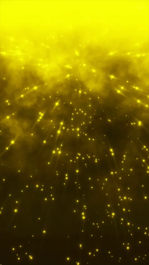 Golden particles dance in a shimmering cloud Video stock 312563141
