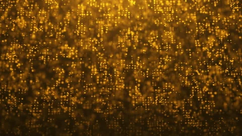 Golden particles dots form with flare abstract background. Stock Footage 241324079