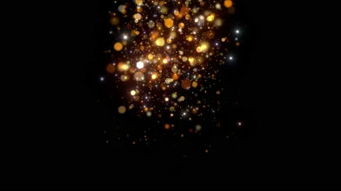 Golden particles dust lights background Stock Footage 233501212