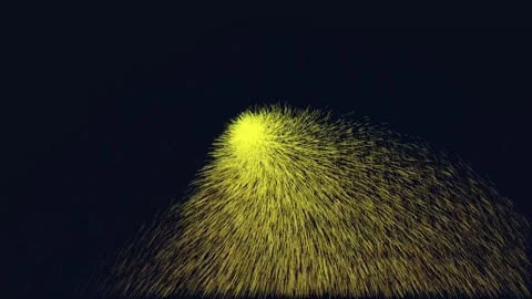 Golden Particles Exploding with Light in Dark Background Cinematic Motion Stock Footage 340944782