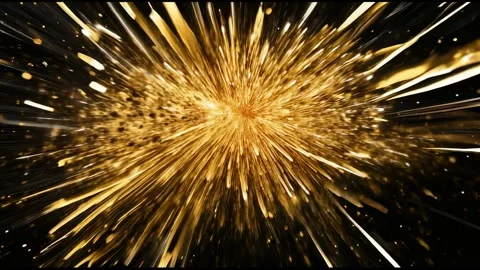 Golden Particles Explosion Stock Footage 283647013