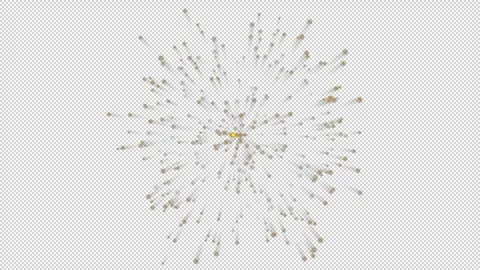 Golden particles explosion VFX element with alpha channel Vídeos de archivo 334948650