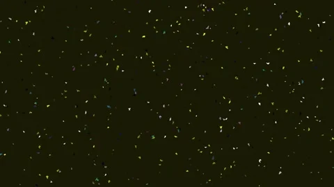 Golden particles falling on black background, abstract magical glitter textur Stock Footage 342206016