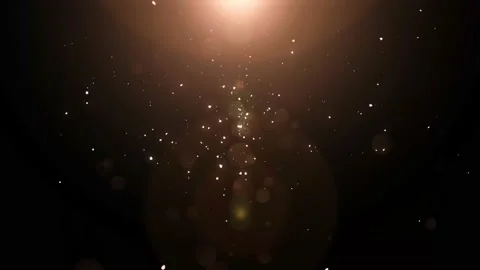 Golden particles falling down bokeh abstract background with shining gold Dust Stock-Footage 191673112