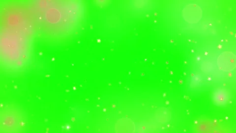 Golden particles falling on green screen background Stock Footage 337533700