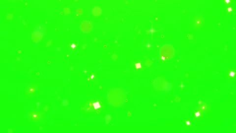 Golden particles falling on green screen background Видео 337983476