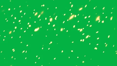 Golden Particles Falling on Green Screen Background for Festive and Magical.. Stock Footage 339211297