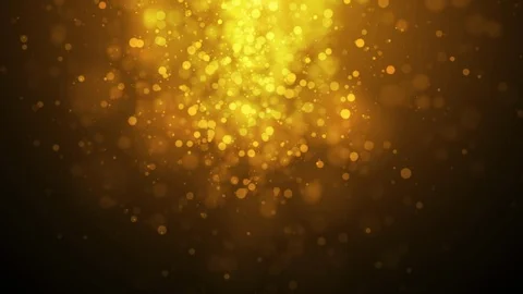 Golden Particles Falling From Top, 4K Video. Stock Footage 120185889