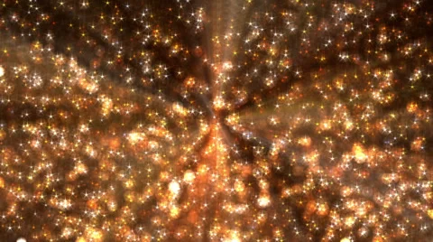 Golden particles floating in slow motion seamless background, high definition Stock Footage 33718699
