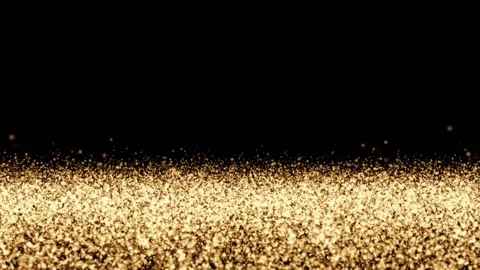 Golden particles flowing to front effect.luxury gold particle award flow effect Stock Footage 324600675