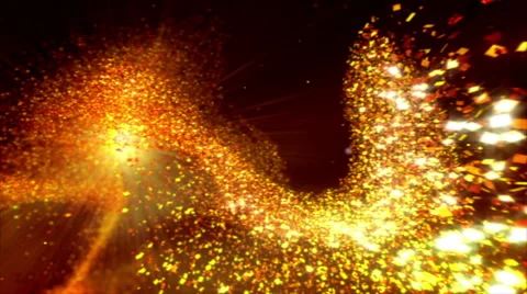 Golden Particles 動画素材 44790786