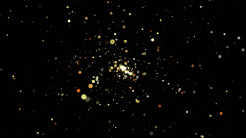 Golden particles Stock Footage 95663888