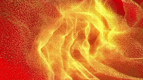Golden Particles Stock Footage 146966393